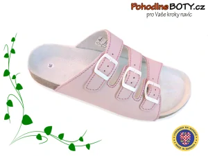 Zdravotní dívčí korkové nazouváky pantofle  
