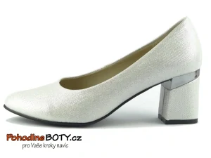 Dámské společenské lodičky Aurelia 216 stříbrné