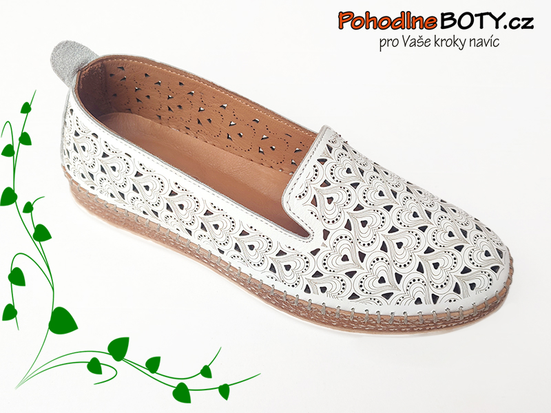 Dámské lehké mokasíny Aurelia bílé 681270-1