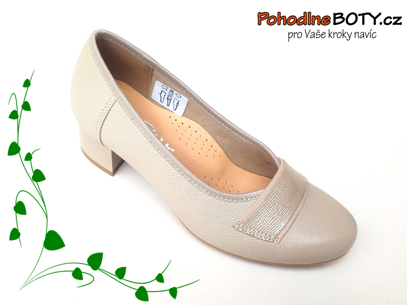 Komfortní dámské lodičky krémové Aldex 1011