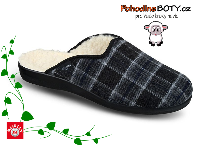 Pánské teplé pantofle Mjartan 808 