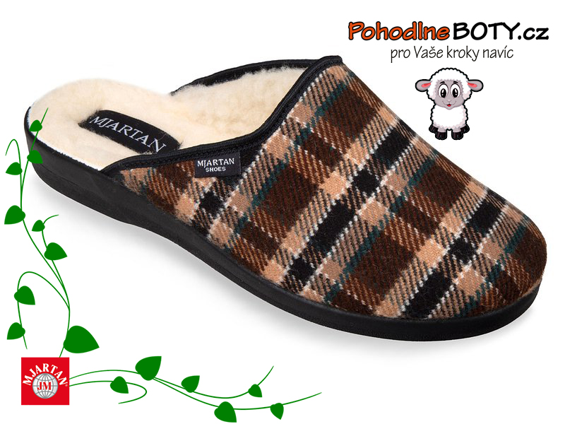 Pánské teplé pantofle Mjartan 808 