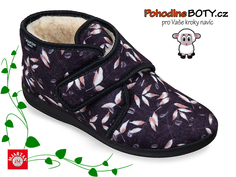 Dámská domácí obuv kotníkové papuče Mjartan 815