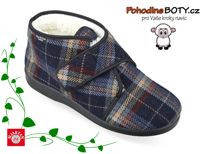 Pánské bačkory na suchý zip Mjartan 816