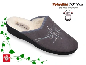 Dámské pohodlné pantofle s kožíškem Mjartan 8057