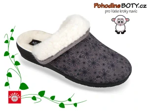 Dámská domácí obuv pantofle Mjartan 831-C114L šedé 