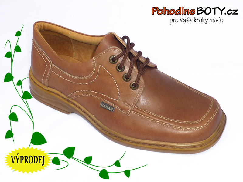 Pánské kožené polobotky Badan hnědé Aldex