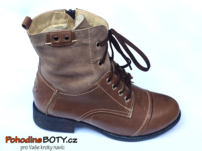 Dámská kotníková zimní obuv Aldex hnědá 
