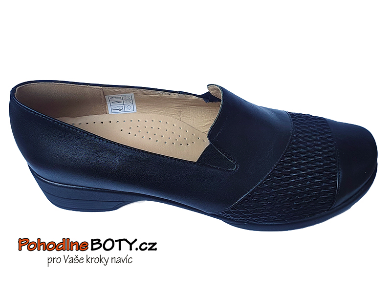 Dámské mokasíny černé Aldex hallux 4116