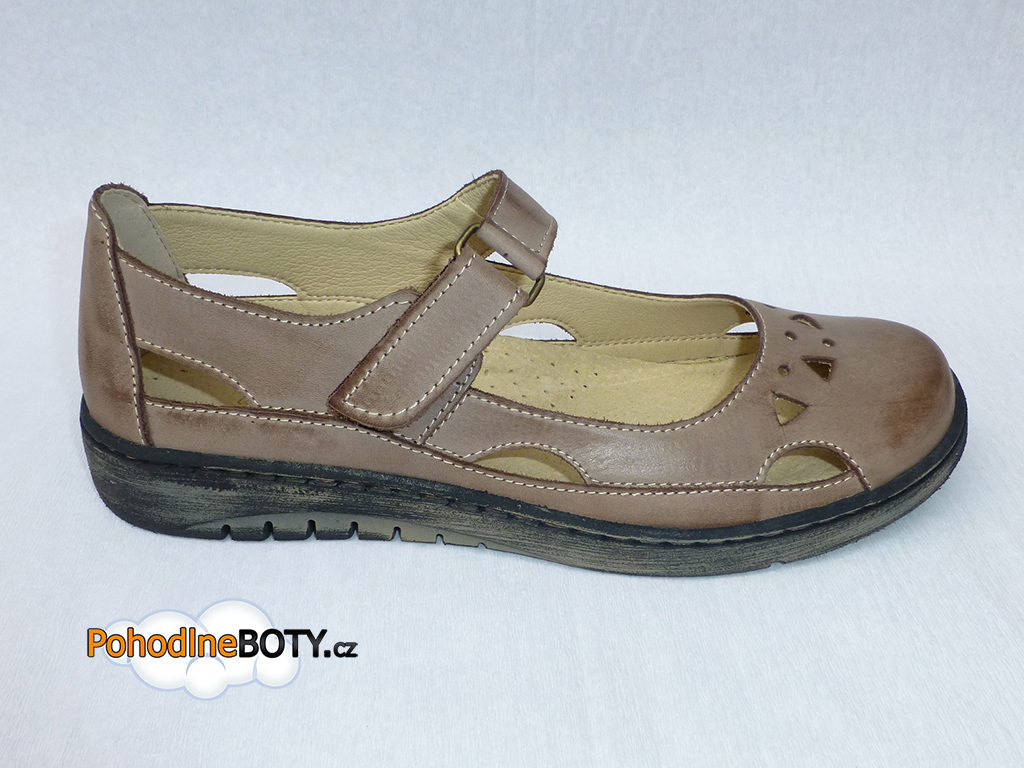Dámská pohodlná balerína Aldex hnědá