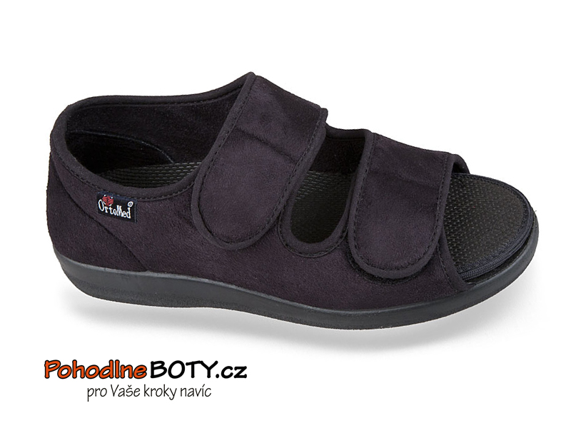 Zdravotní rehabilitační sandále OrtoMed černé 513-T44L