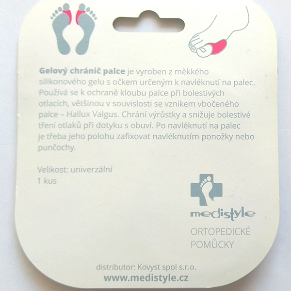 Chránič vbočeného palce gelový Medistyle