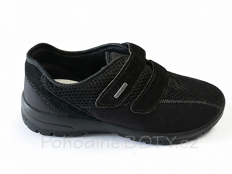 Dámské lehké textilní ortopedické tenisky černé 4009-T21