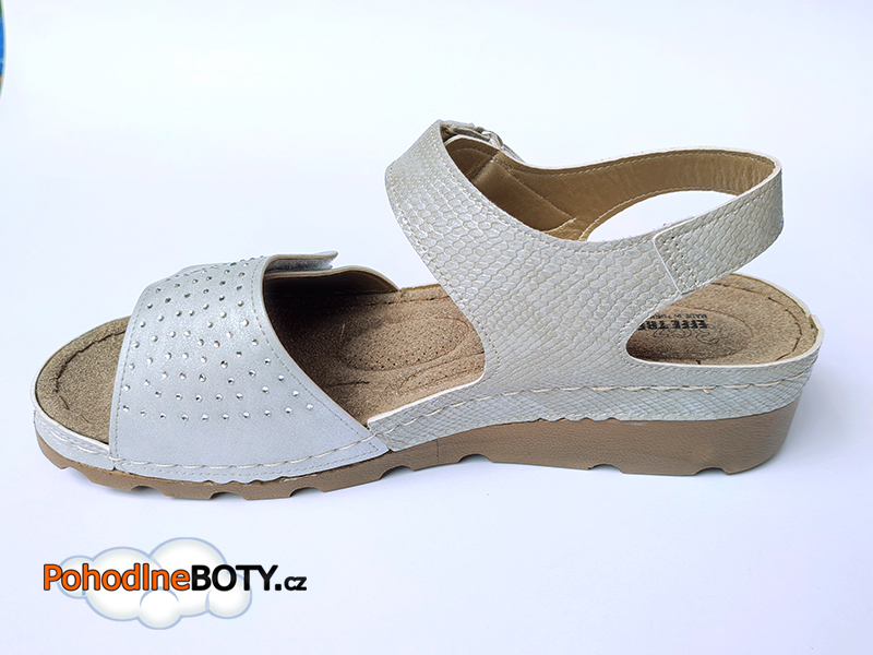 Dámské letní sandály Effe tre šedo-stříbrný 160103