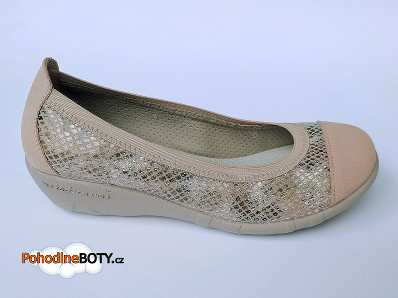 Dámské pružné pohodlné baleríny na klínku Vulladi 6603-671