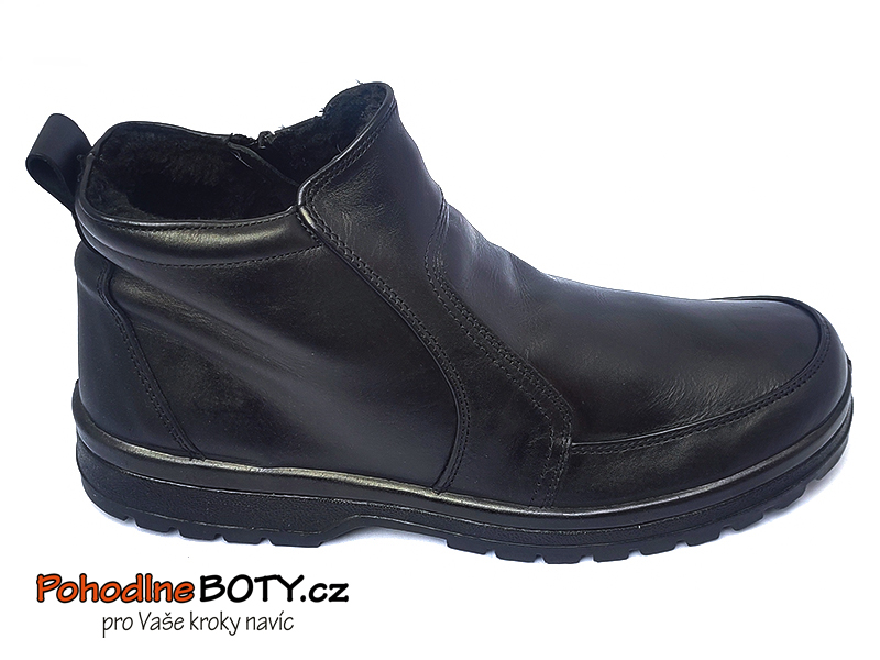 Pánská zimní obuv kůže kotníková Aurelia E-686