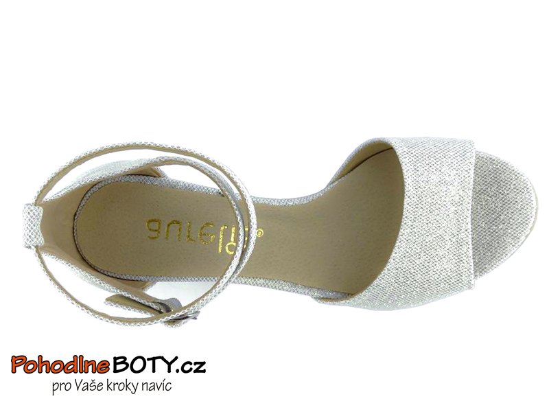 Dámské společenské sandále Aurelia 52 stříbrné