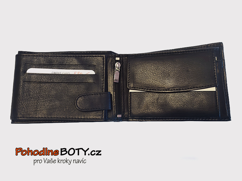 Pánská kožená černá peněženka Z33