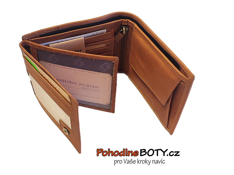 Pánská kožená hnědá peněženka 1687