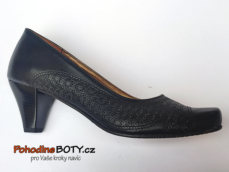 Dámské kožené lodičky Aldex černé P86