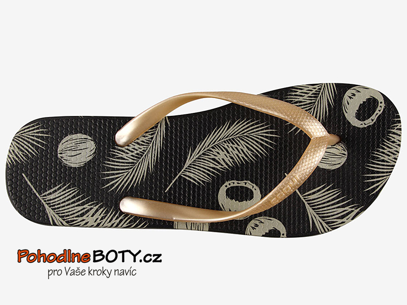 Dámské žabky Coqui Kaja černo-zlaté