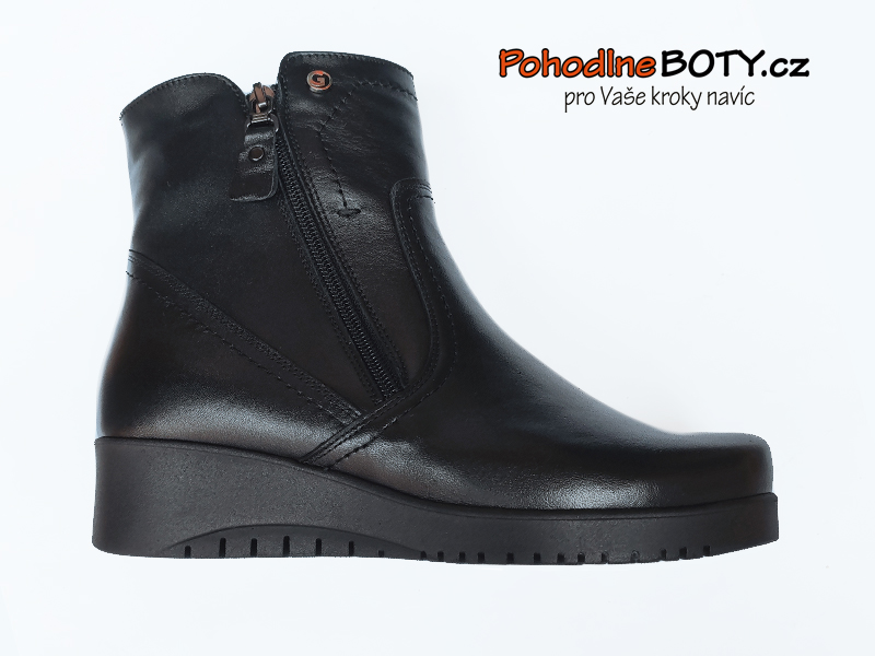 Dámské kožené zimní boty na klínku Aldex