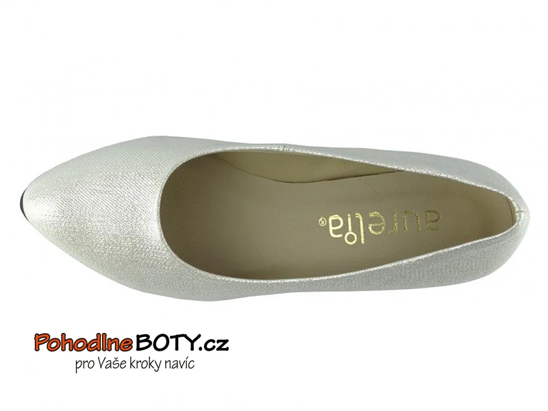 Dámské společenské lodičky Aurelia 216 stříbrné