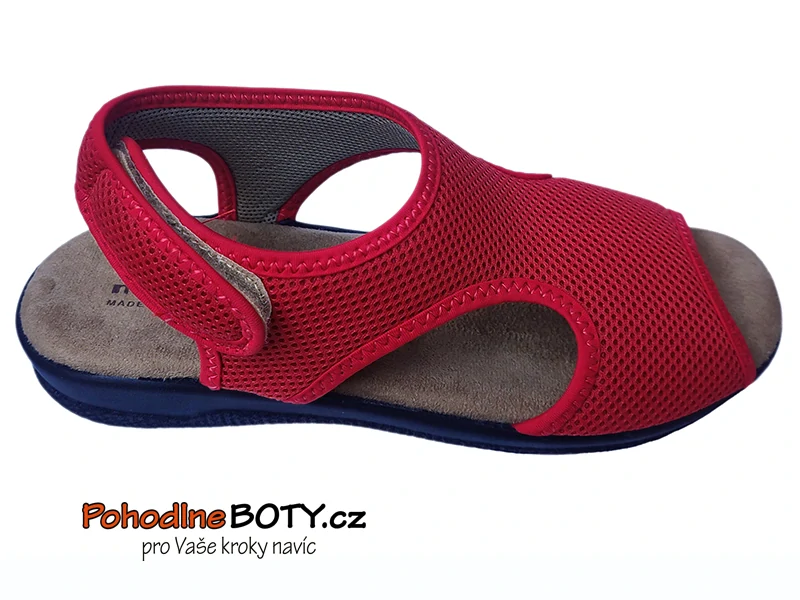 Dámské pružné sandále s měkkou stélkou ART.177 červené
