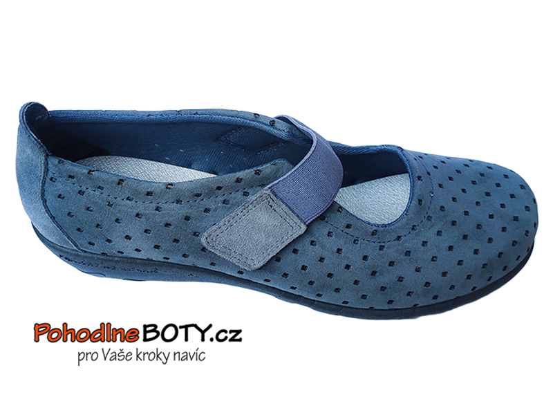 Dámské prodyšné pohodlné Vulladi baleríny na klínku šedé 42