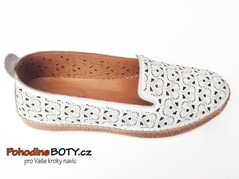 Dámské lehké mokasíny Aurelia bílé 681270-1