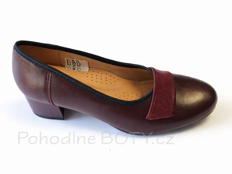 Komfortní dámské lodičky bordó Aldex 1011