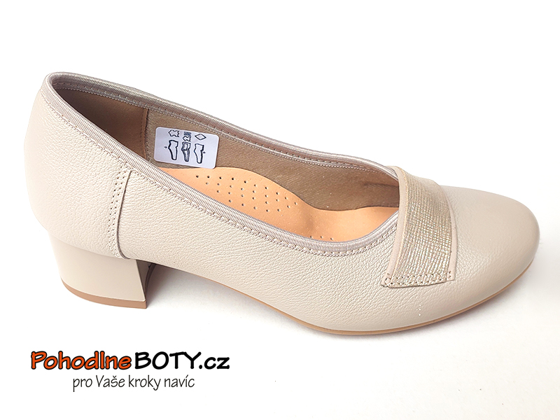 Komfortní dámské lodičky krémové Aldex 1011