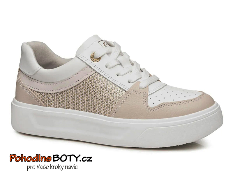 Stylové dámské tenisky Pegada krémovo-bílé v.42