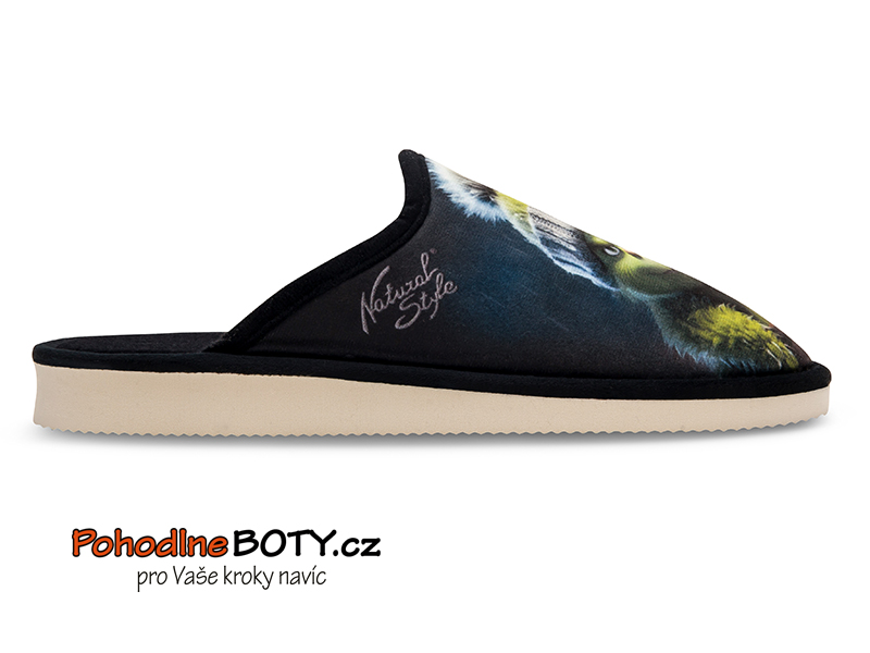 Domácí pantofle Natural Style s měkkou stélkou grinch