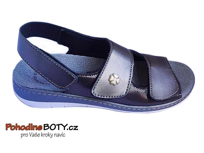 Dámské pohodlné sandále za patu na suchý zip 3ROSE