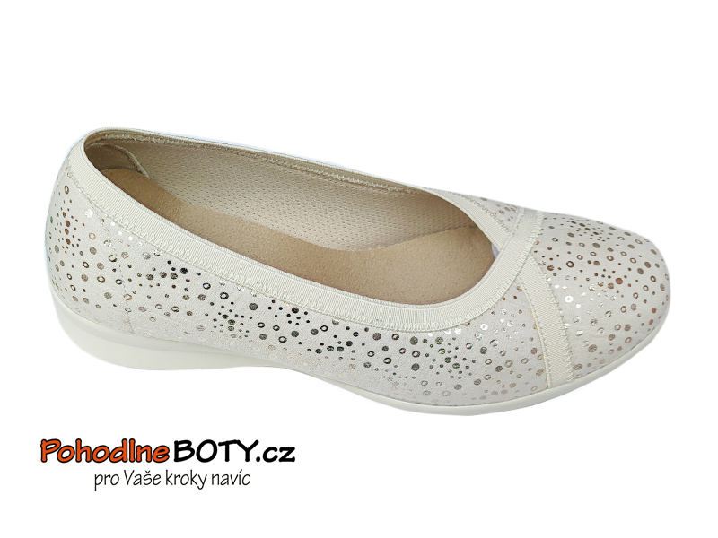 Baleríny Berevere komfort pružné béžové 
