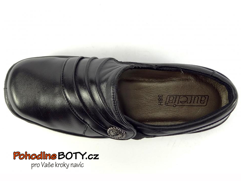 Dámské kožené polobotky Aurelia černé 