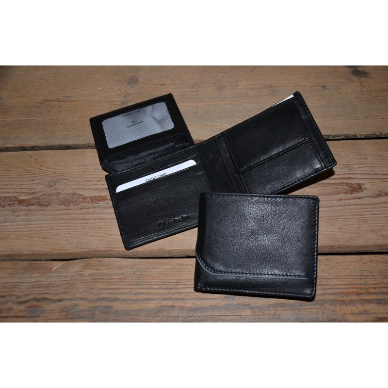 Pánská kožená černá malá peněženka Z31