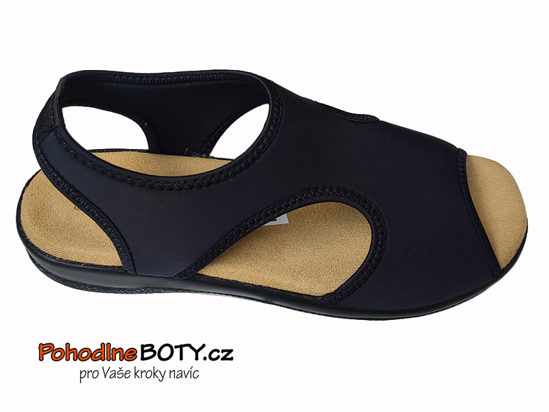 Dámské pružné sandále s měkkou stélkou černé ART.170
