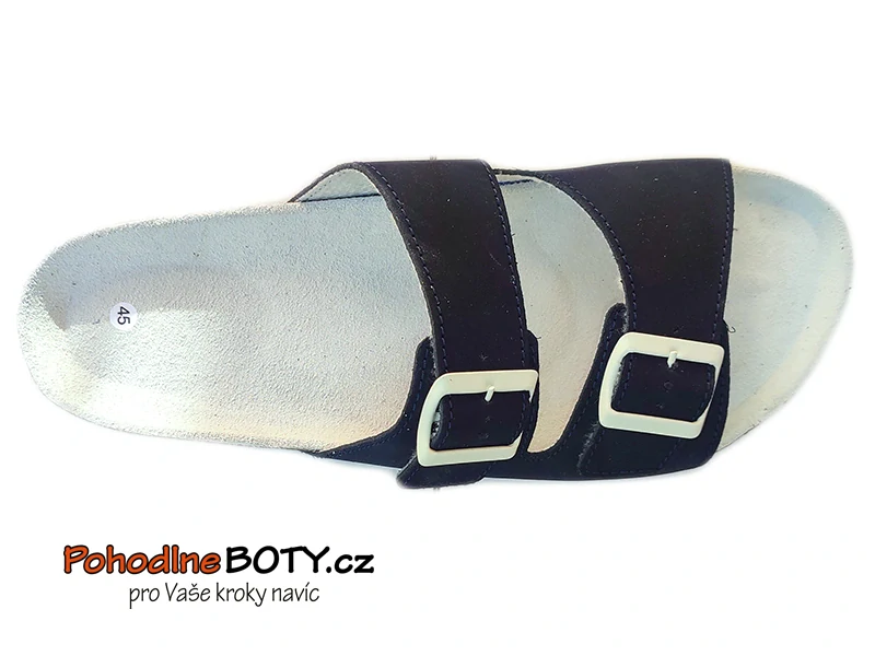 Korkové zdravotní přezůvky nazouváky modré KTO 