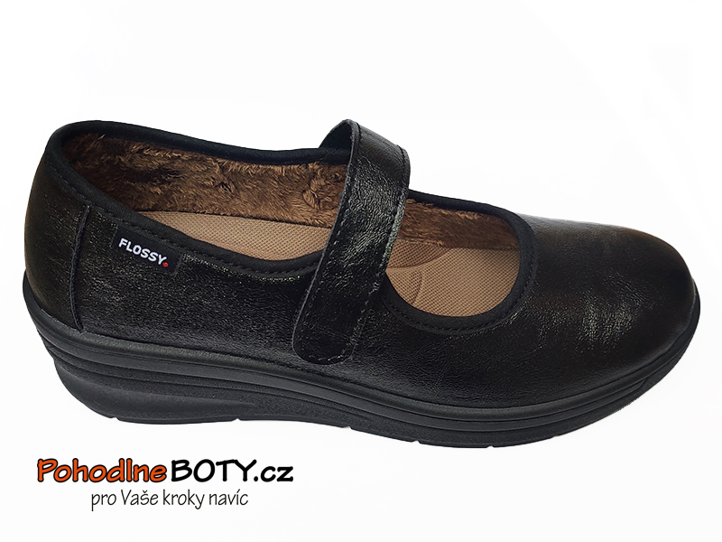Dámské pohodlné baleríny Flossy černé 8403