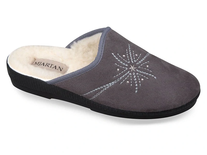 Dámské pohodlné pantofle s kožíškem Mjartan 8057