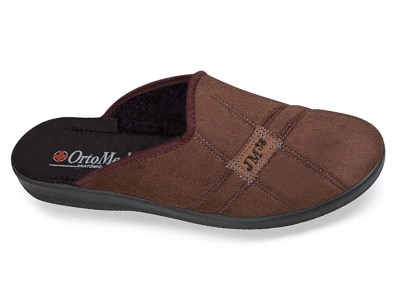 Pánské pohodlné domácí pantofle Mjartan hnědé 608 T72