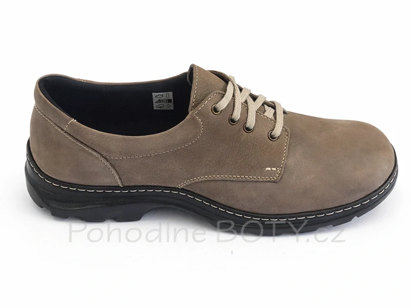 Pánské široké kožené polobotky De Plus 607K