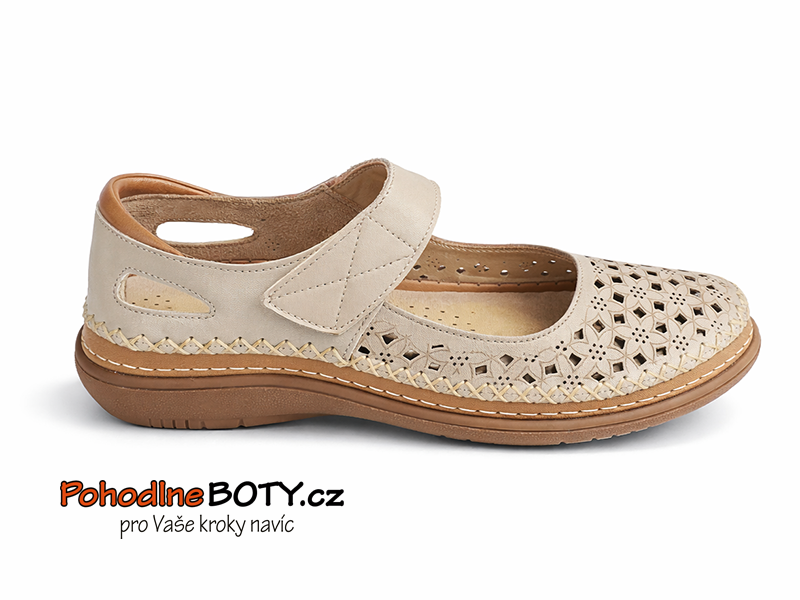 Dámské pohodlné baleríny Aurelia 22159 béžové