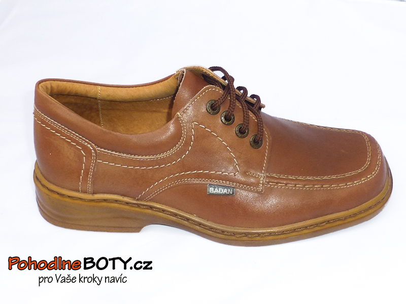 Pánské kožené polobotky Badan hnědé Aldex