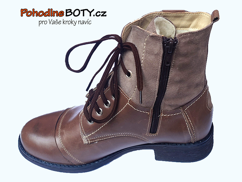 Dámská kotníková zimní obuv Aldex hnědá 