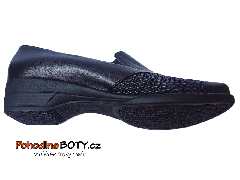 Dámské mokasíny černé Aldex hallux 4116