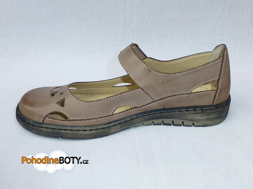 Dámská pohodlná balerína Aldex hnědá