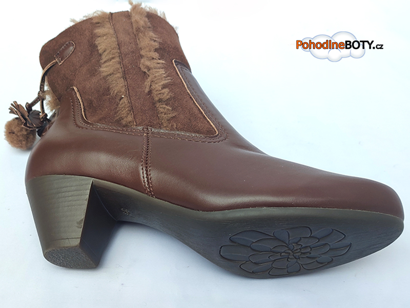 Dámská elegantní hnědá kotníková obuv Vitaform 16707